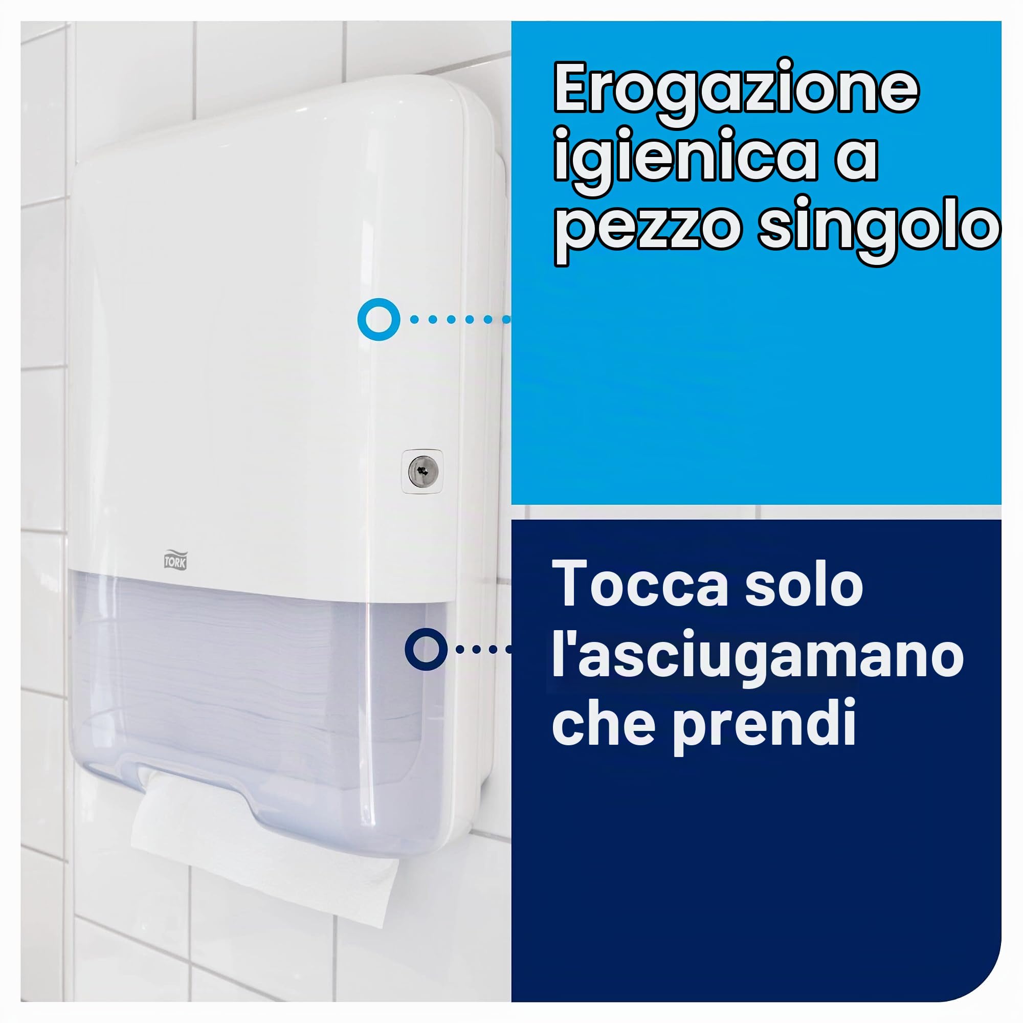 Tork 953101 dispenser asciugamani mini bianco starter pack