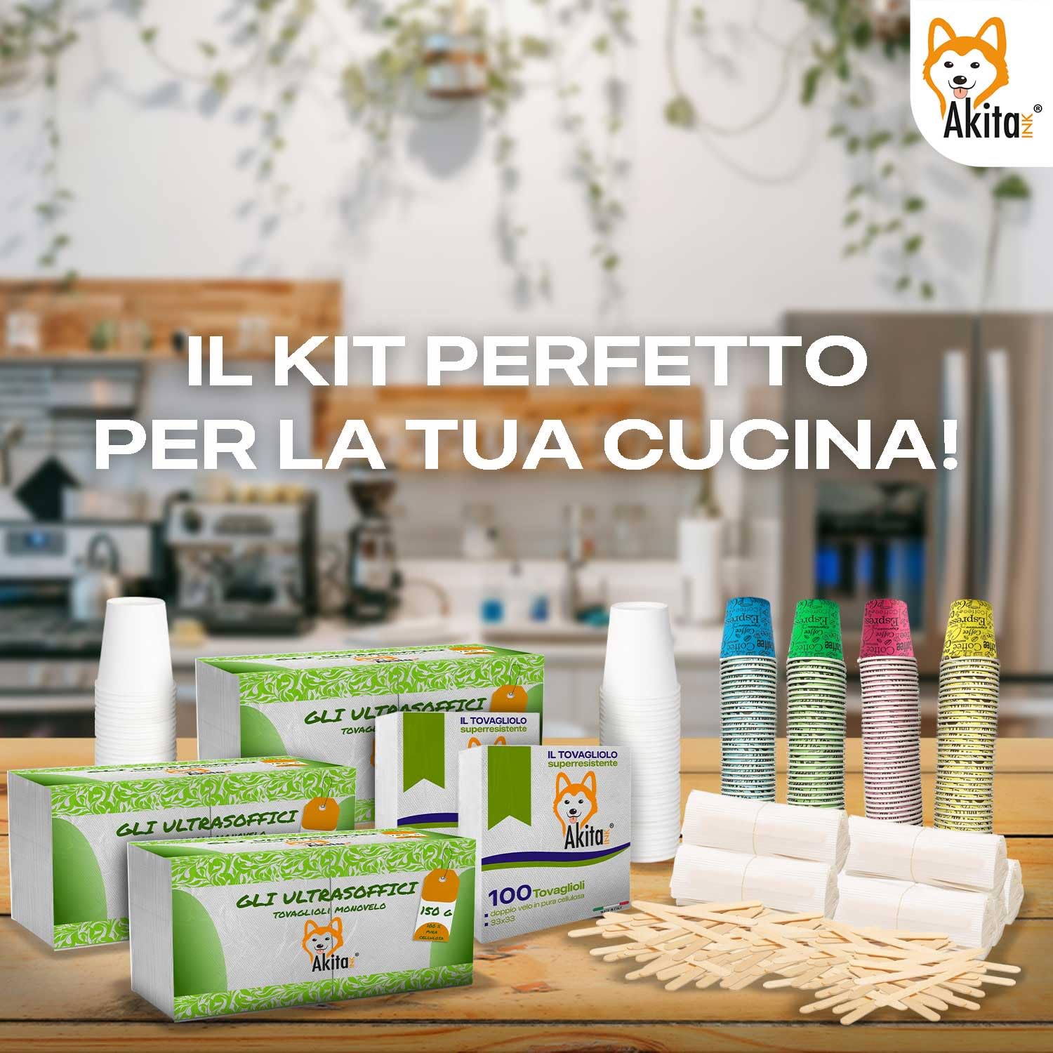 Akitaink Tovaglioli Monovelo 1 Velo 850 Pezzi Decorati