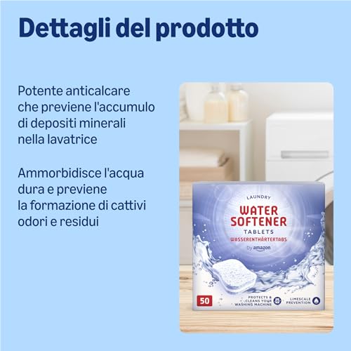by Amazon Addolcitore Bucato 50 Compresse Anticalcare