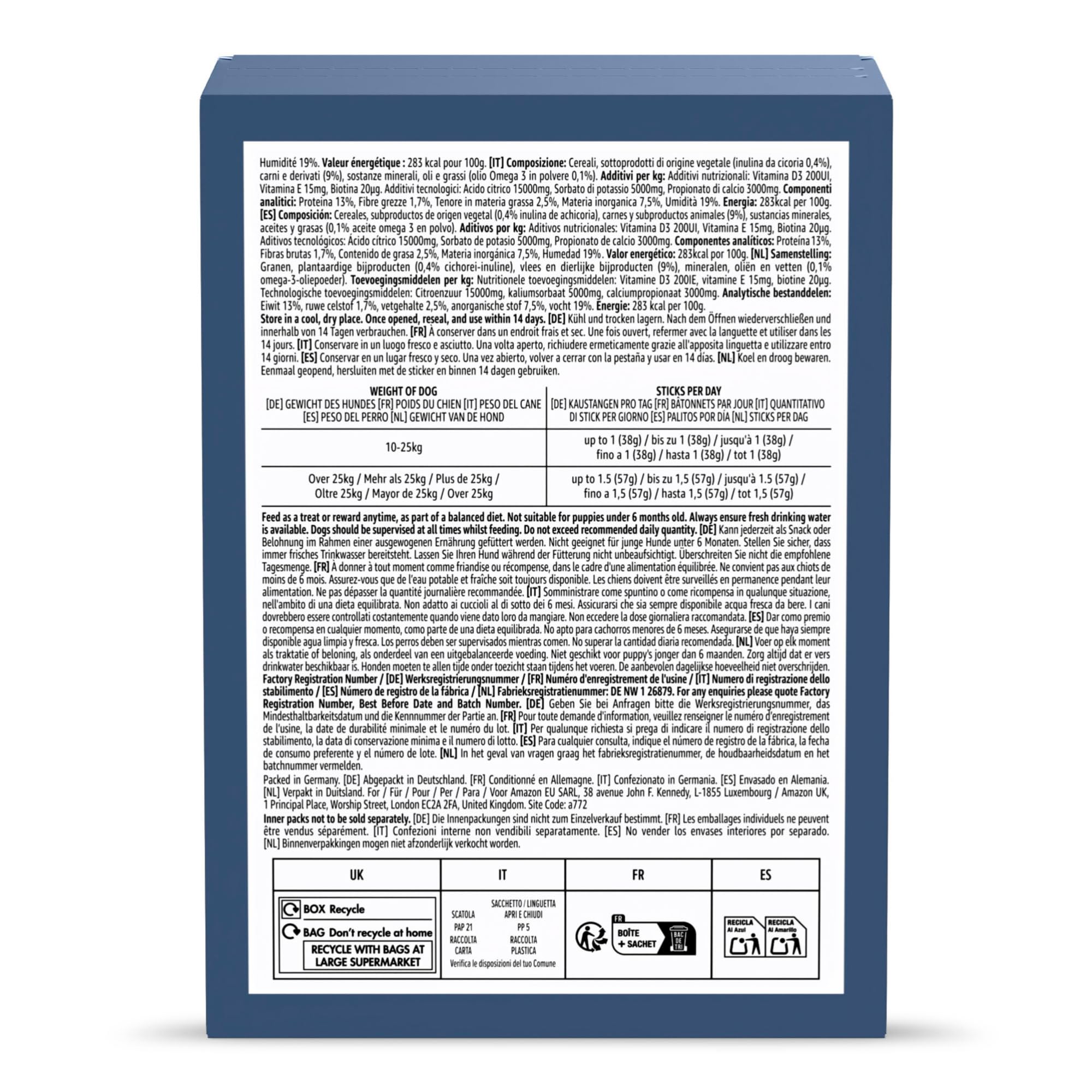 by Amazon Sticks Denti cani media/grande 4x270 g