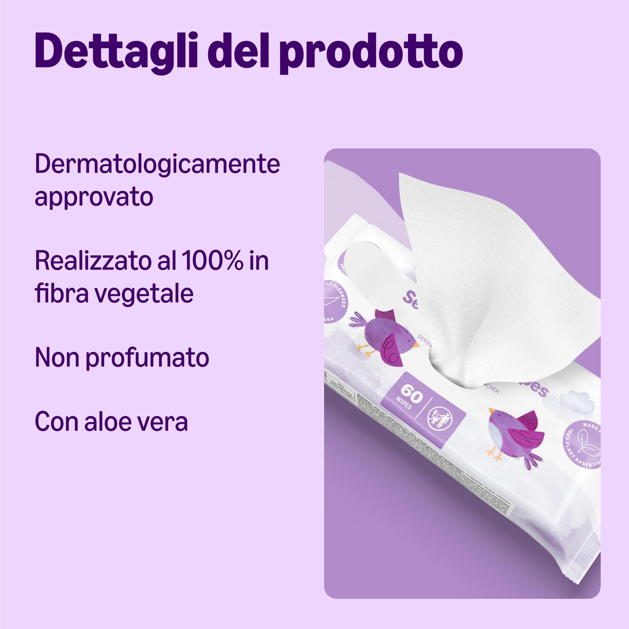 by Amazon Sensitive Baby Salviette Umidificate 6x60pz