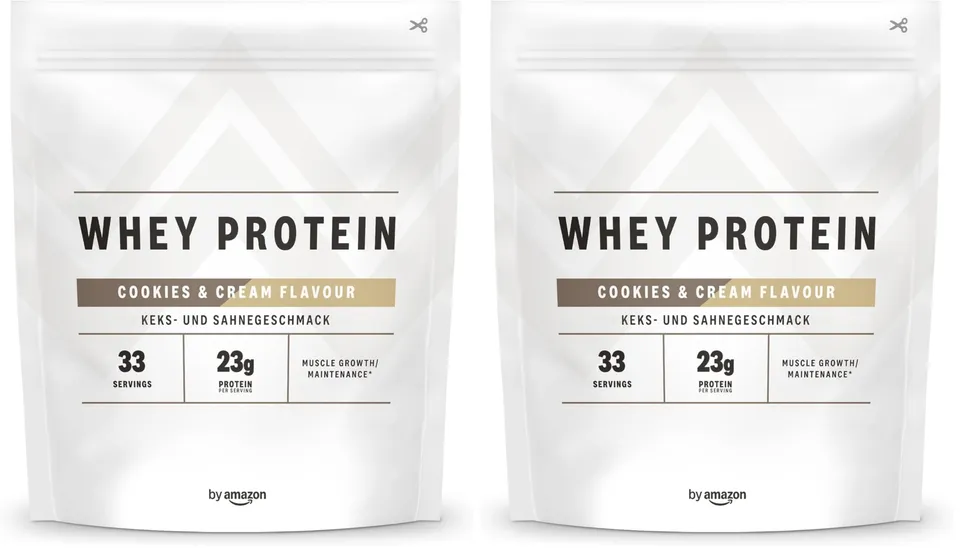 by Amazon Nutrition Proteine Siero Crema e Cookies 2x1 kg 33 porzioni