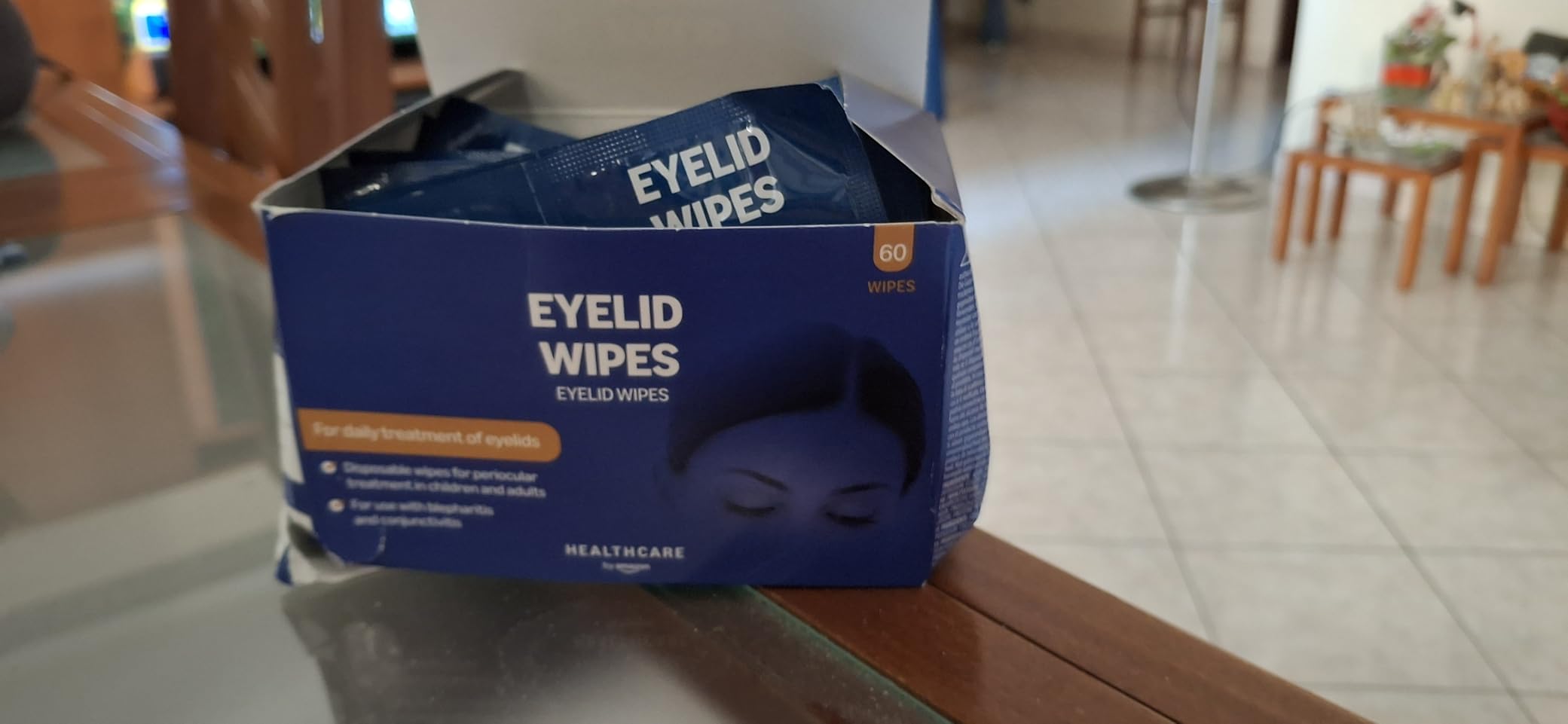 Healthcare by Amazon salviettine palpebre 60 pezzi inodori