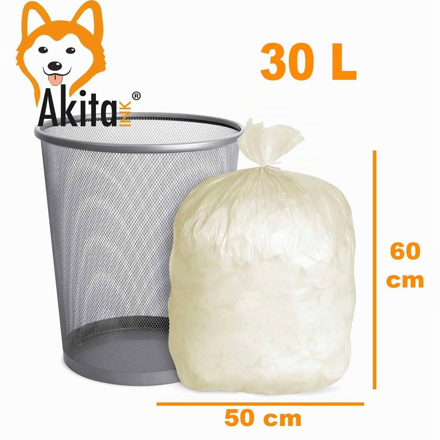 Akitaink sacchi spazzatura 50x60 cm blu 30 L 120 pz
