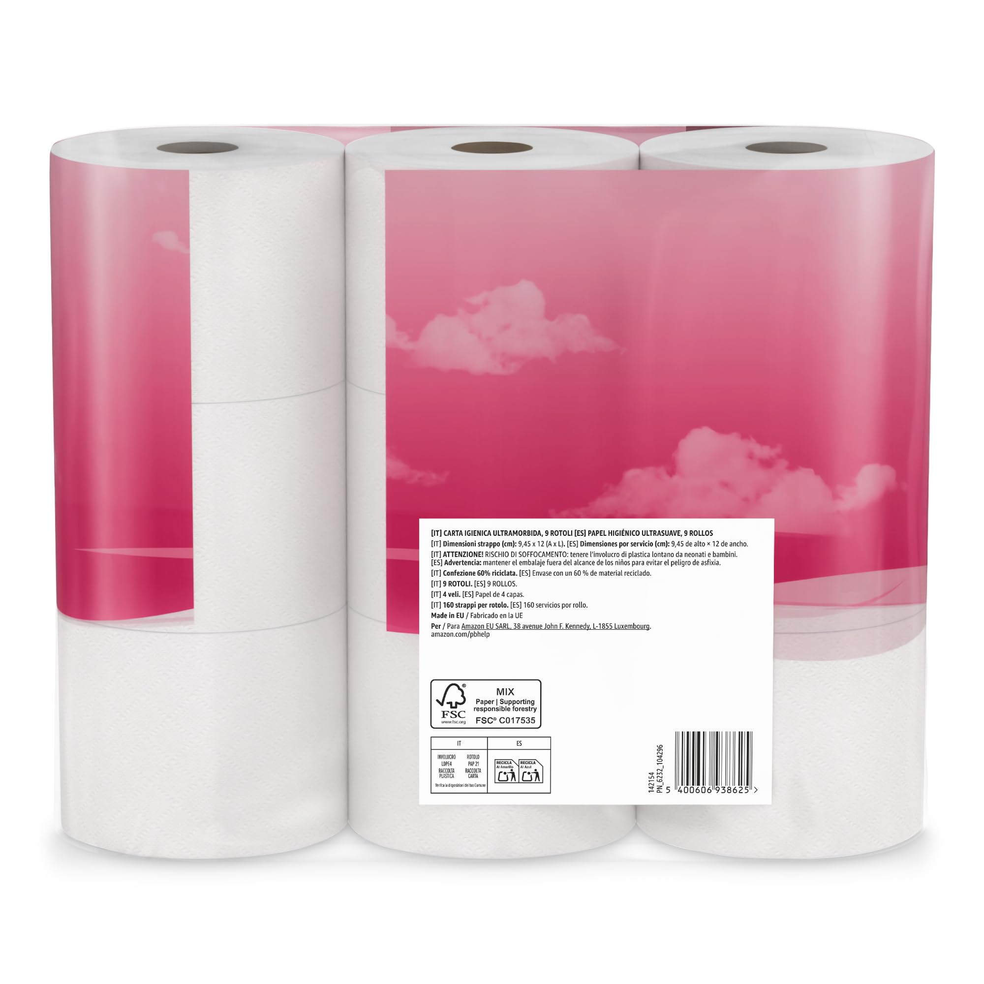 by Amazon Ultra Morbida carta igienica 4 veli 36 rotoli