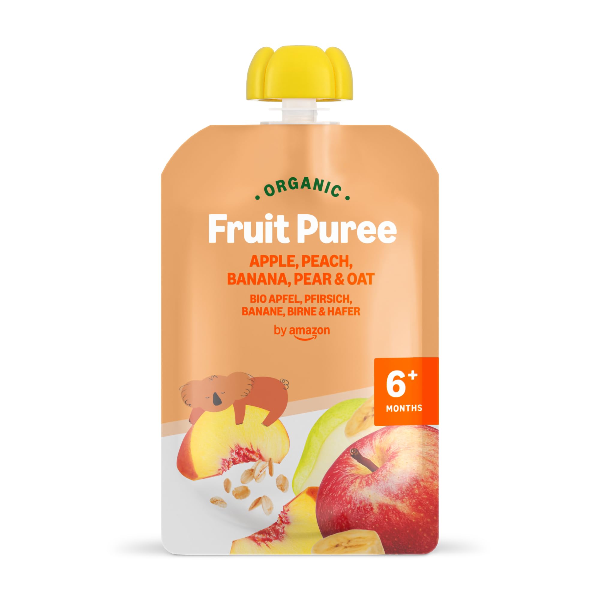 Mama Bear Pouch Purea Mela Pesca Banana Pera 6x90g Bio