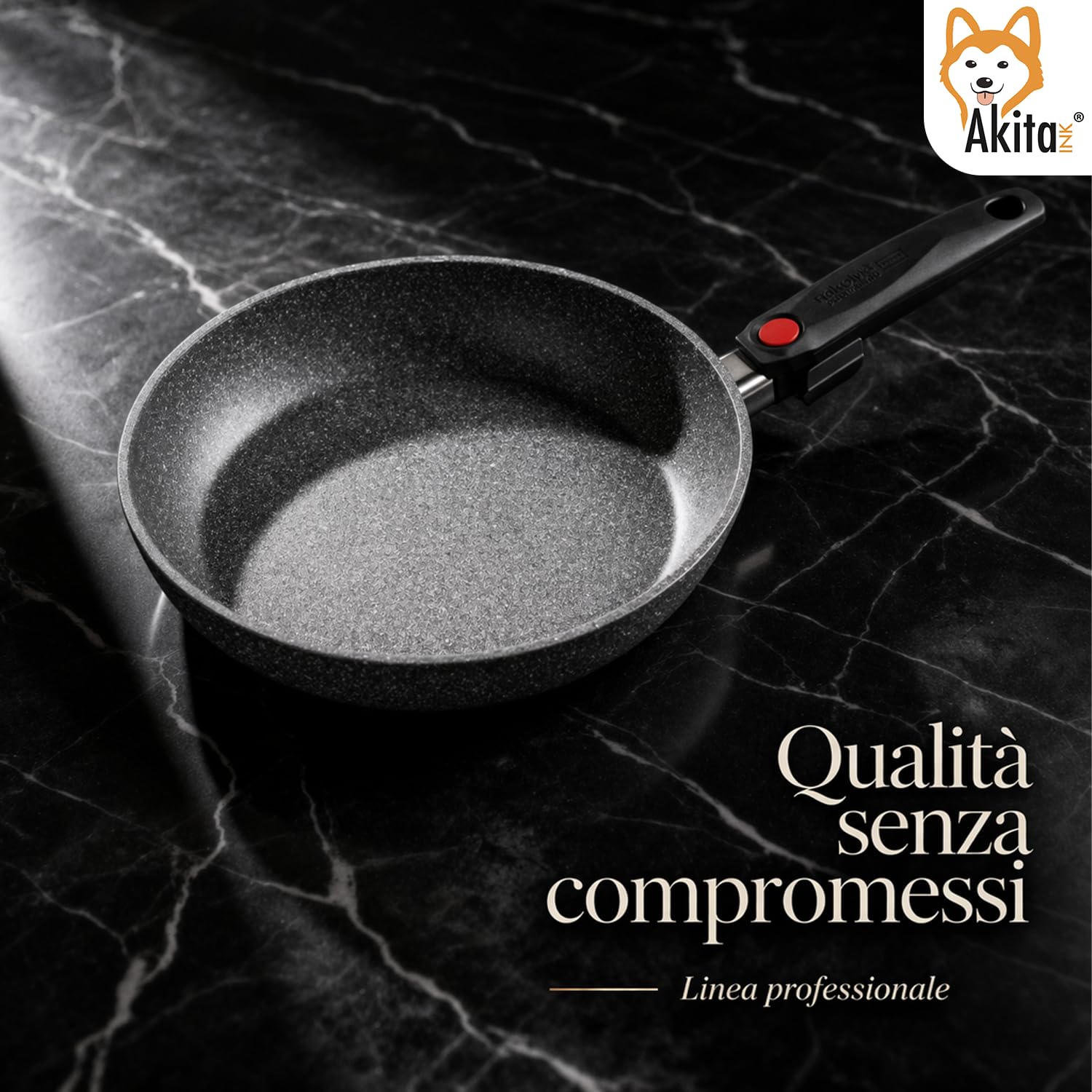 Akitaink Cuore di Pietra Padella Antiaderente 32 cm induzione