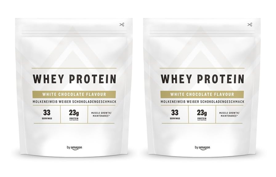 by Amazon Nutrition Siero Latte Proteine 2x1kg Cioccolato Bianco