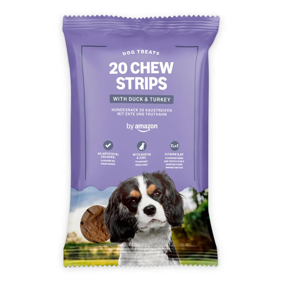 by Amazon Strisce Anatra Tacchino Snack Cane 200g