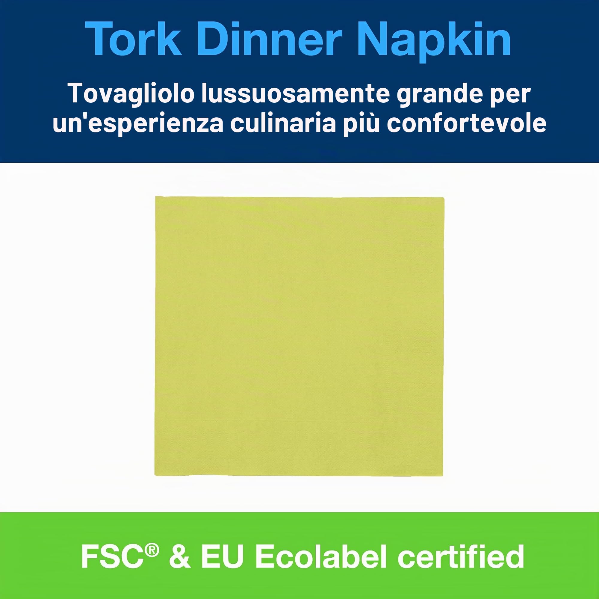 Tork Dinner Advanced 477900 tovagliolo 2 veli lime 12 x 150 pz