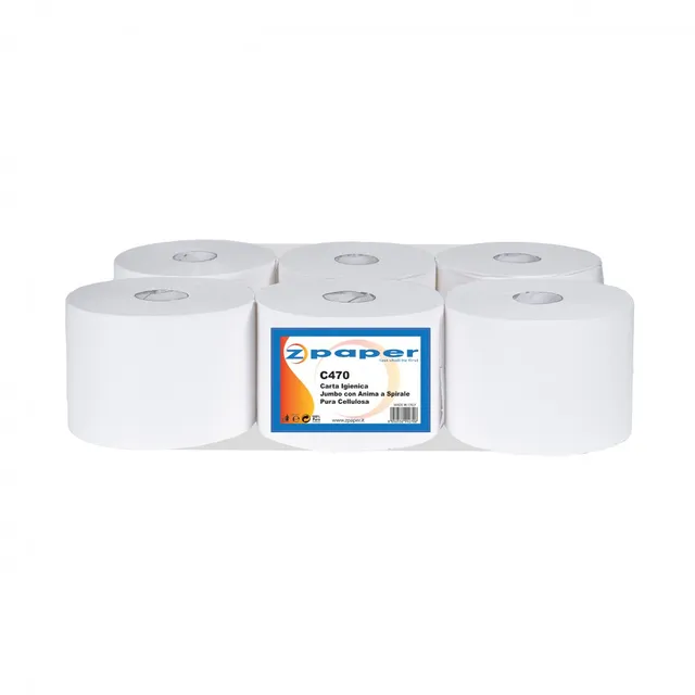 Zpaper C470 carta igienica jumbo 200 metri 6 rotoli