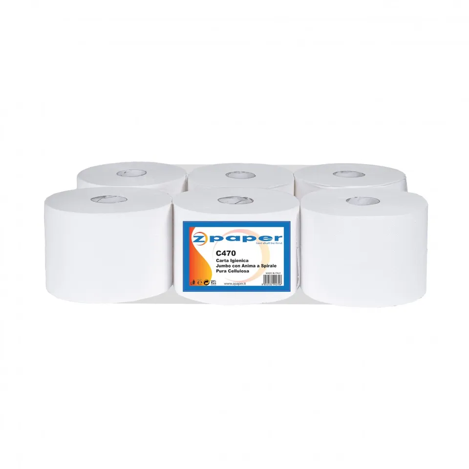 Zpaper C470 carta igienica jumbo 200 metri 6 rotoli