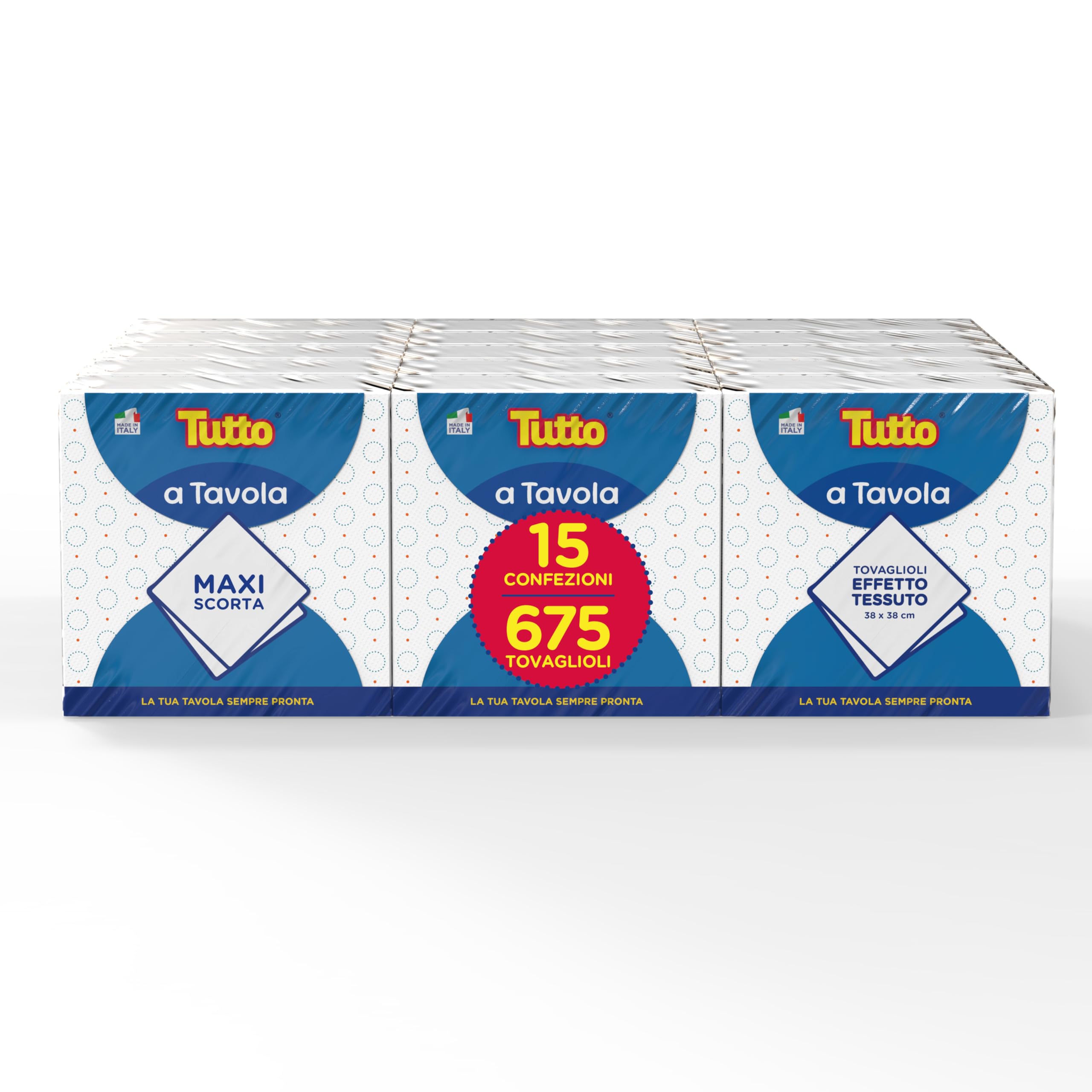 Tutto a Tavola tovaglioli 675 pz 38x38 cm 2 veli decorati