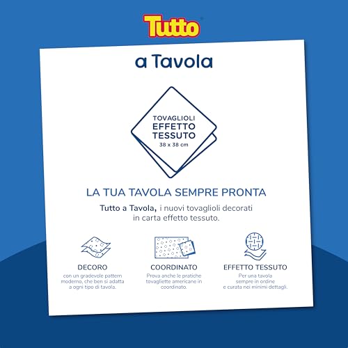 Tutto a Tavola tovaglioli 45 pz 38x38 cm 2 veli decorati