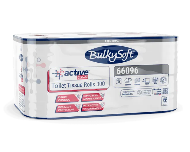 Bulkysoft Premium 300 Active Clean carta igienica rotolo