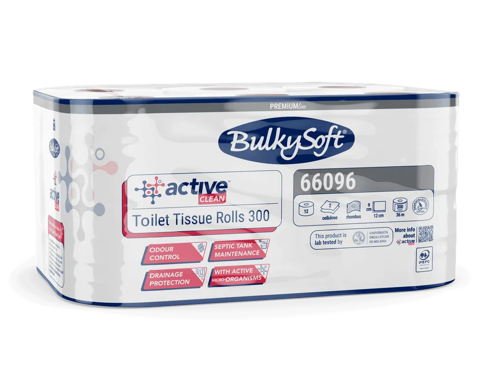Bulkysoft Premium 300 Active Clean carta igienica rotolo