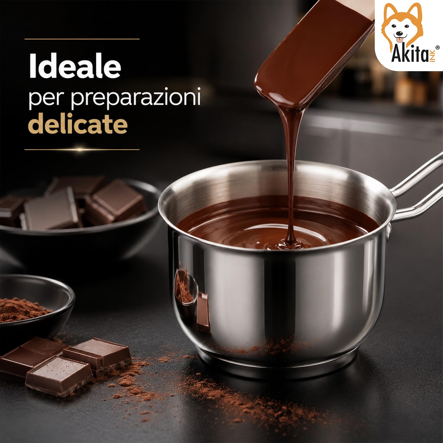 Akitaink Casseruola Conica 12 cm Bollilatte Acciaio Inox