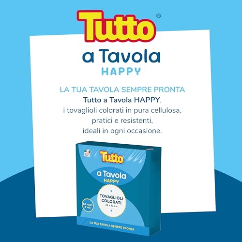 Tutto a Tavola Happy tovaglioli turchesi 2 veli 24x50