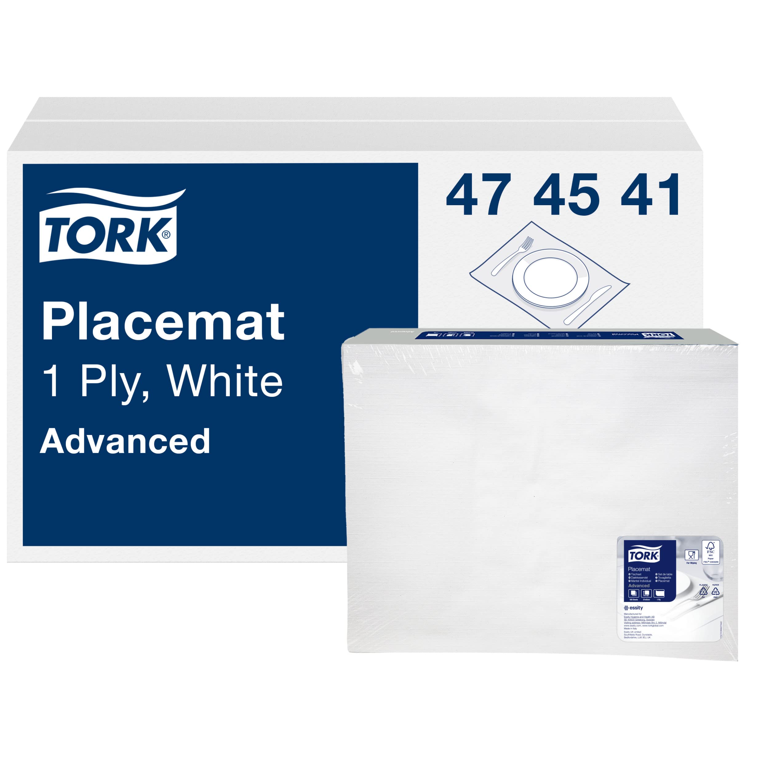Tork Advanced 474541 tovagliette bianche 500 pz 42x30 cm