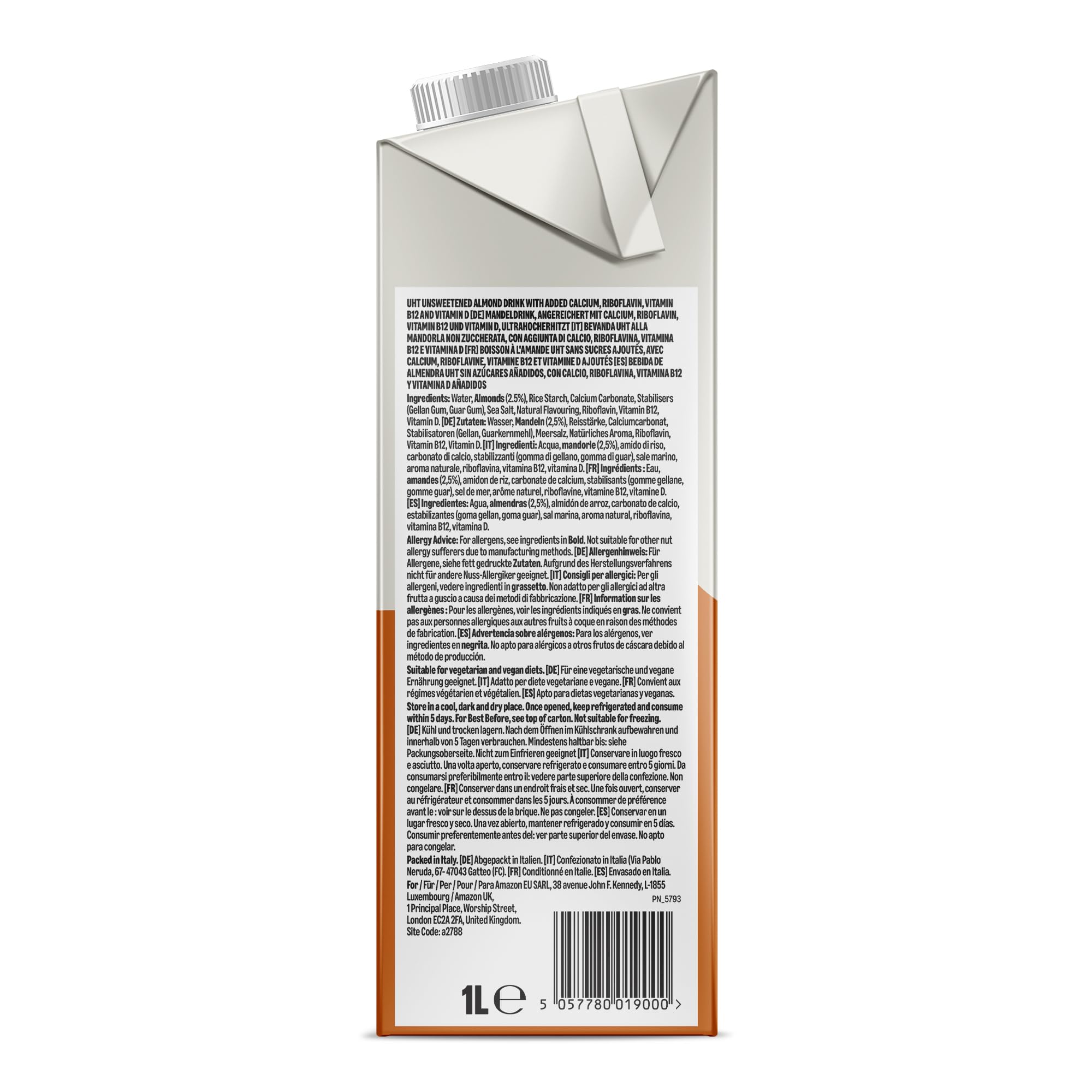 by Amazon bevanda mandorla non zuccherata 6 x 1 L