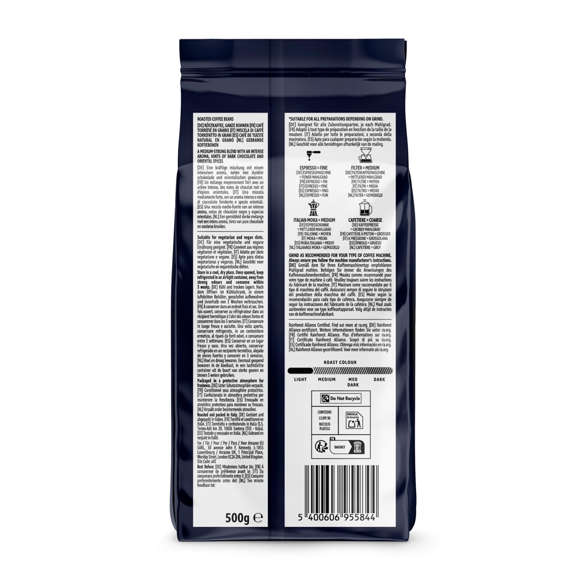 by Amazon Caffè Intenso caffè in grani 1 kg tostatura chiara