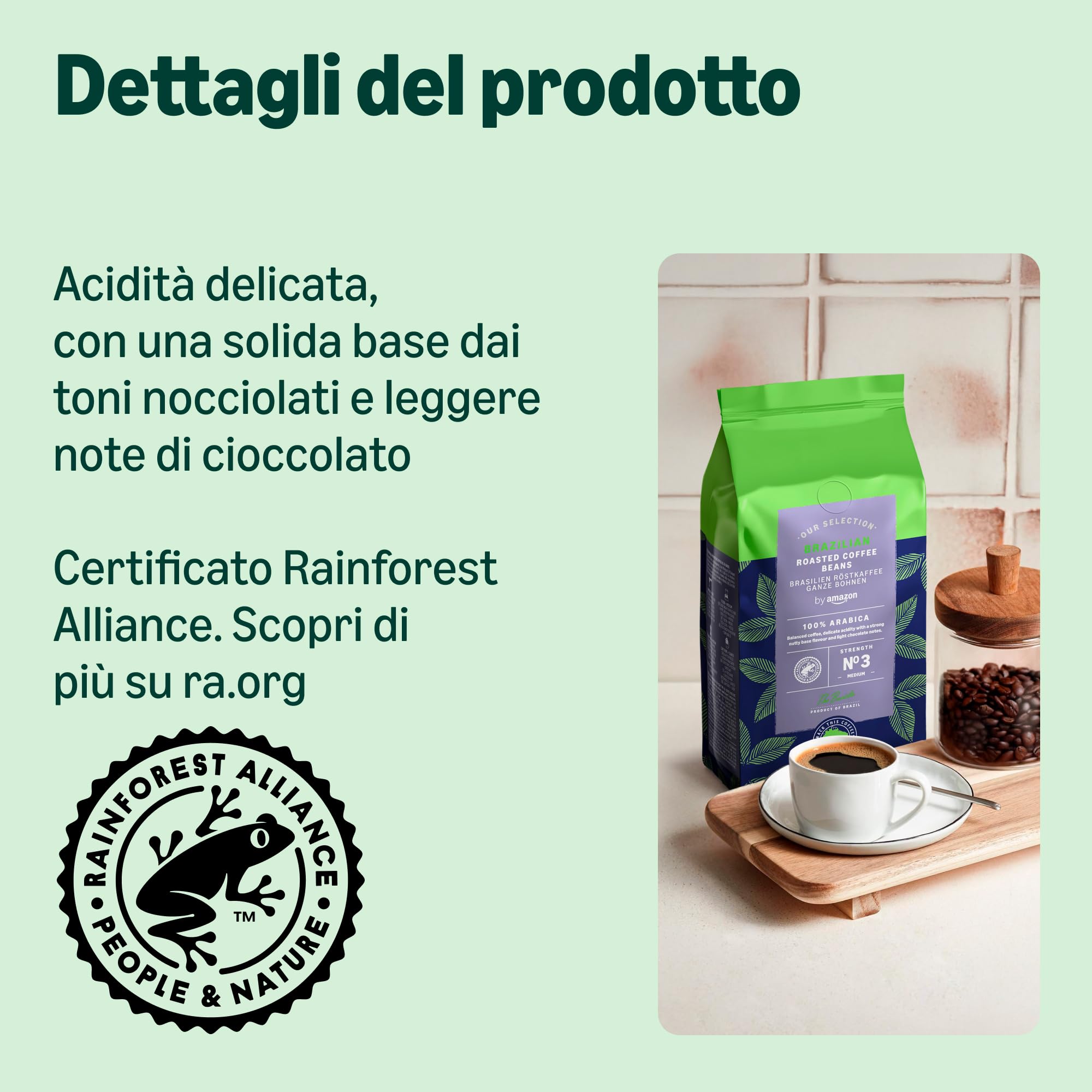by Amazon caffè brasiliano in grani 1 kg arabica tostatura media