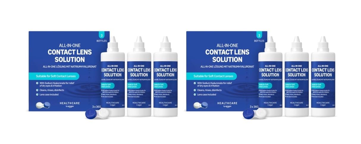 Healthcare by Amazon Tutto-in-uno lenti morbide ialuronato 3x360ml