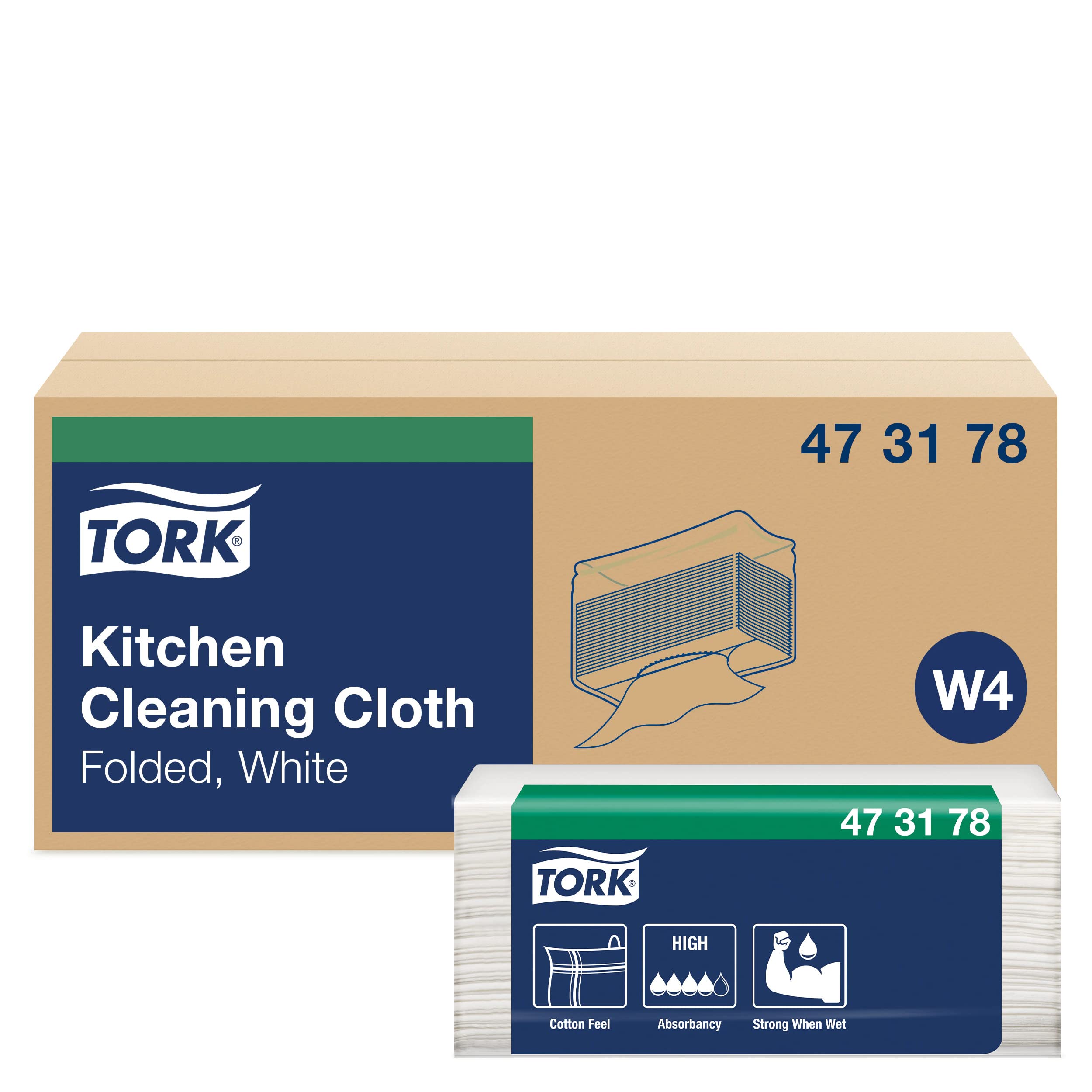 Tork 473178 Panni Cucina W4 Bianchi 5x80 piegati