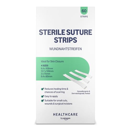 Healthcare by Amazon Steri Strip cerotti sutura 60 pezzi 4 misure