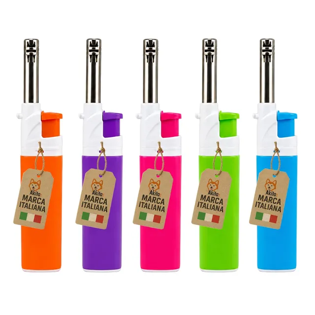 Akitaink Accendigas Ricaricabile Colorato Set 5 Pezzi BBQ