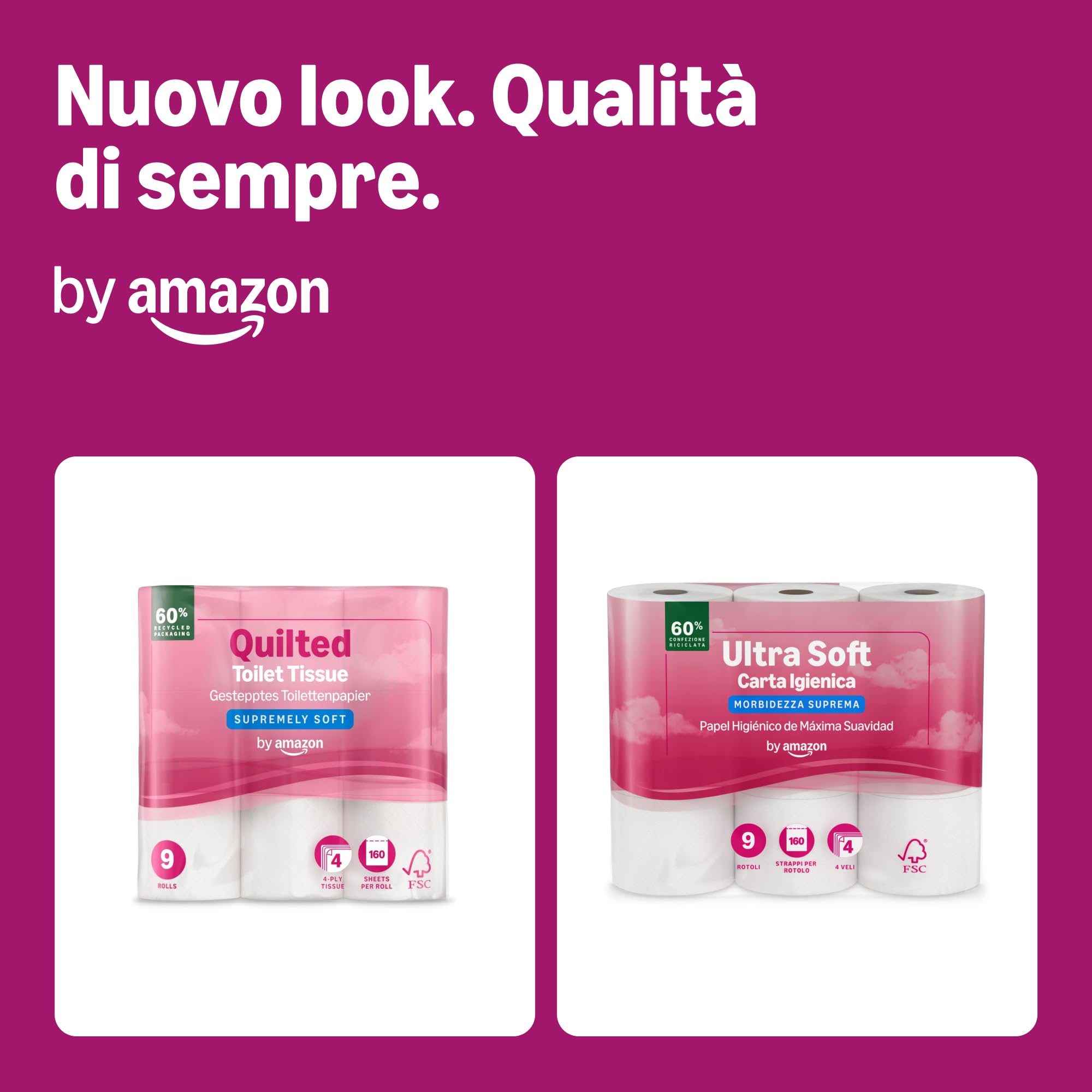 by Amazon Ultra Morbida carta igienica 4 veli 36 rotoli