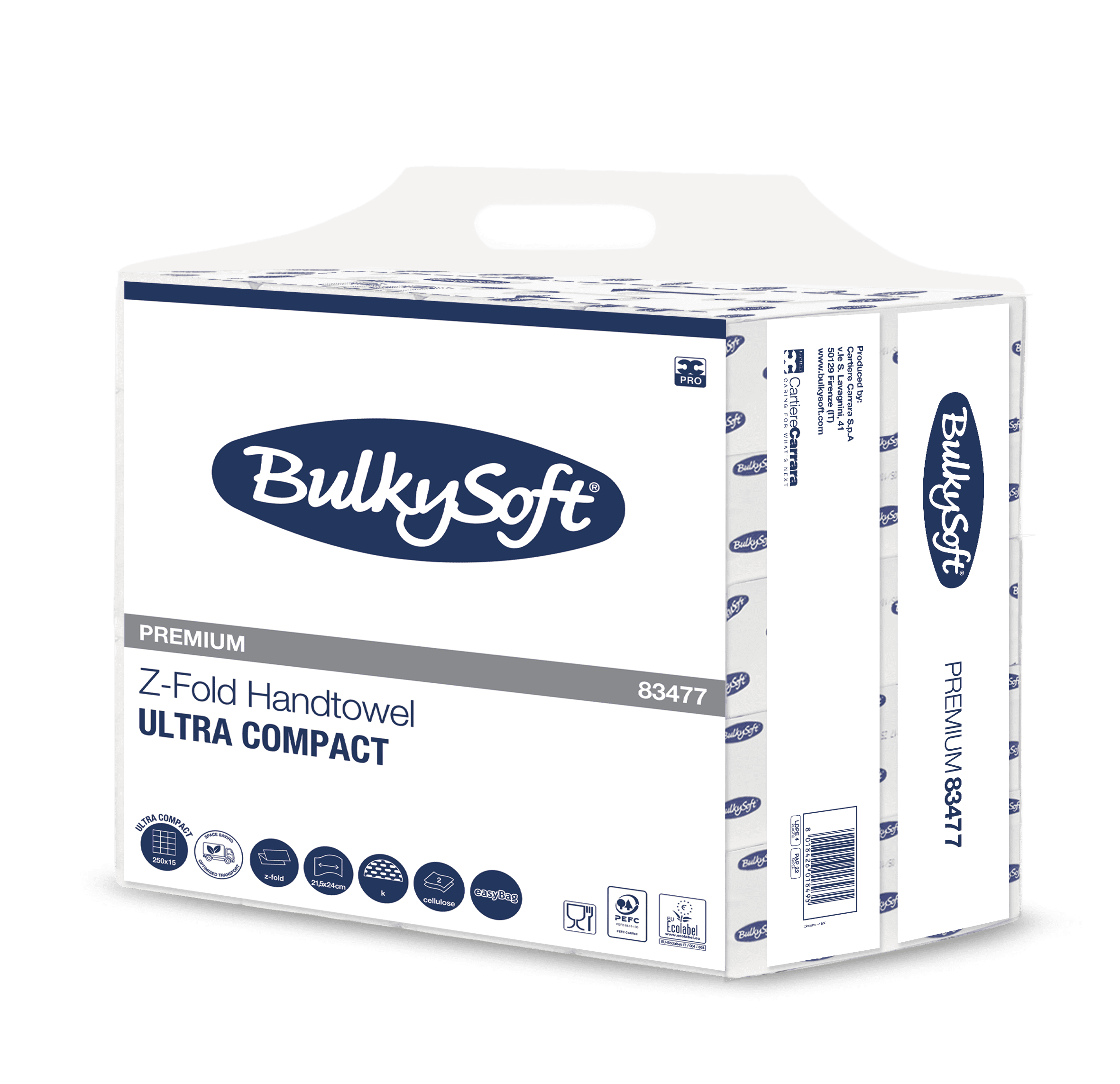 Bulkysoft Premium Ultracompact Easybag asciugamani Z piegati