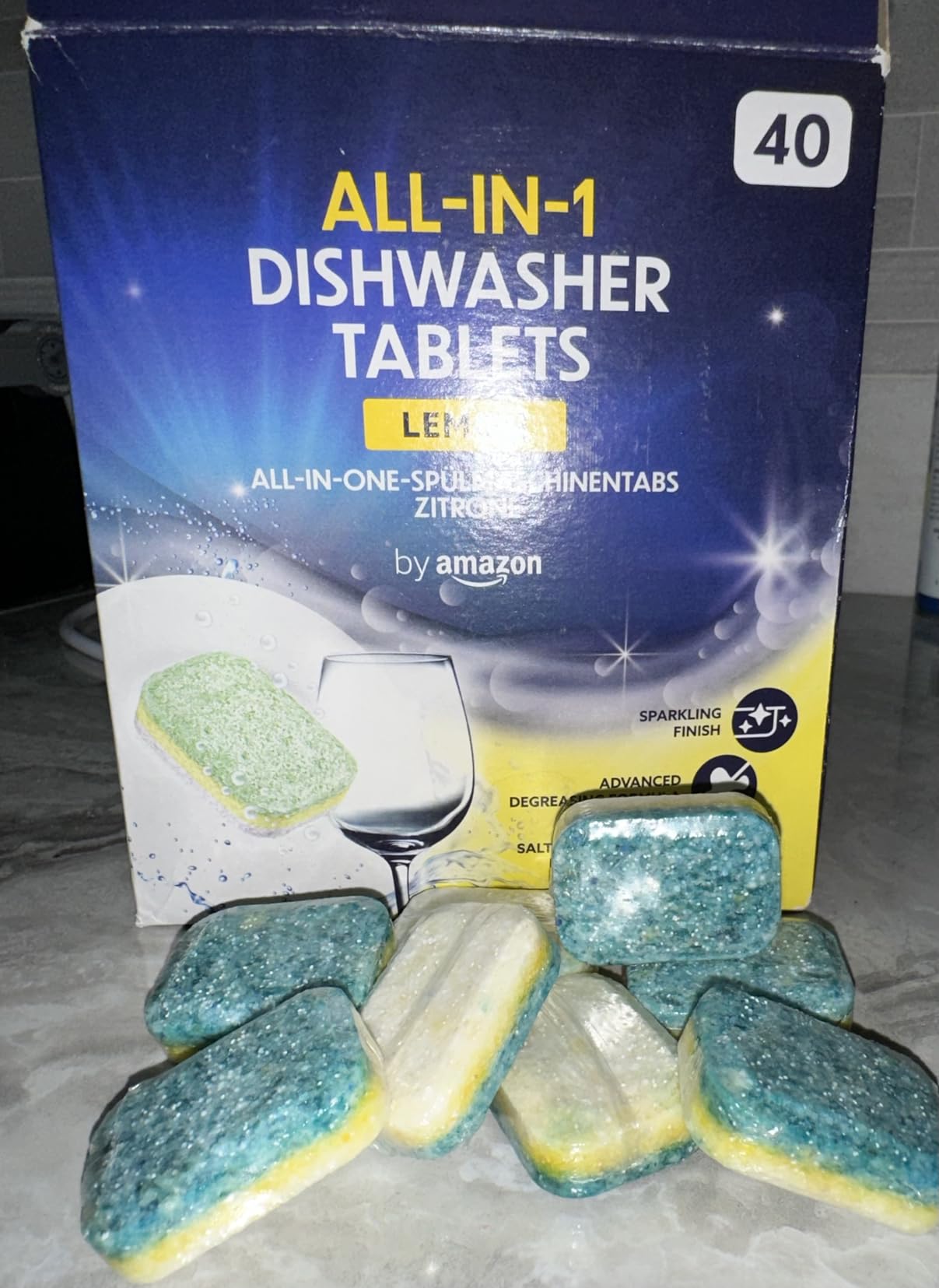 by Amazon All-in-One pastiglie lavastoviglie limone 40 pz
