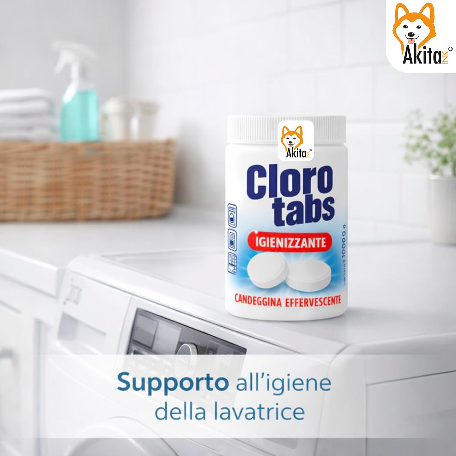 Akitaink Cloro Tabs pastiglie candeggina effervescente 1 kg