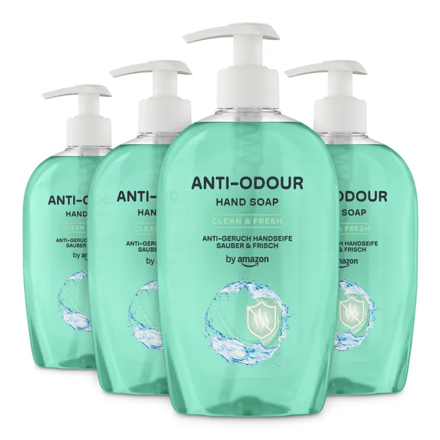 by Amazon Sapone Mani Liquido Limone e Menta 4x500 ml antiodore