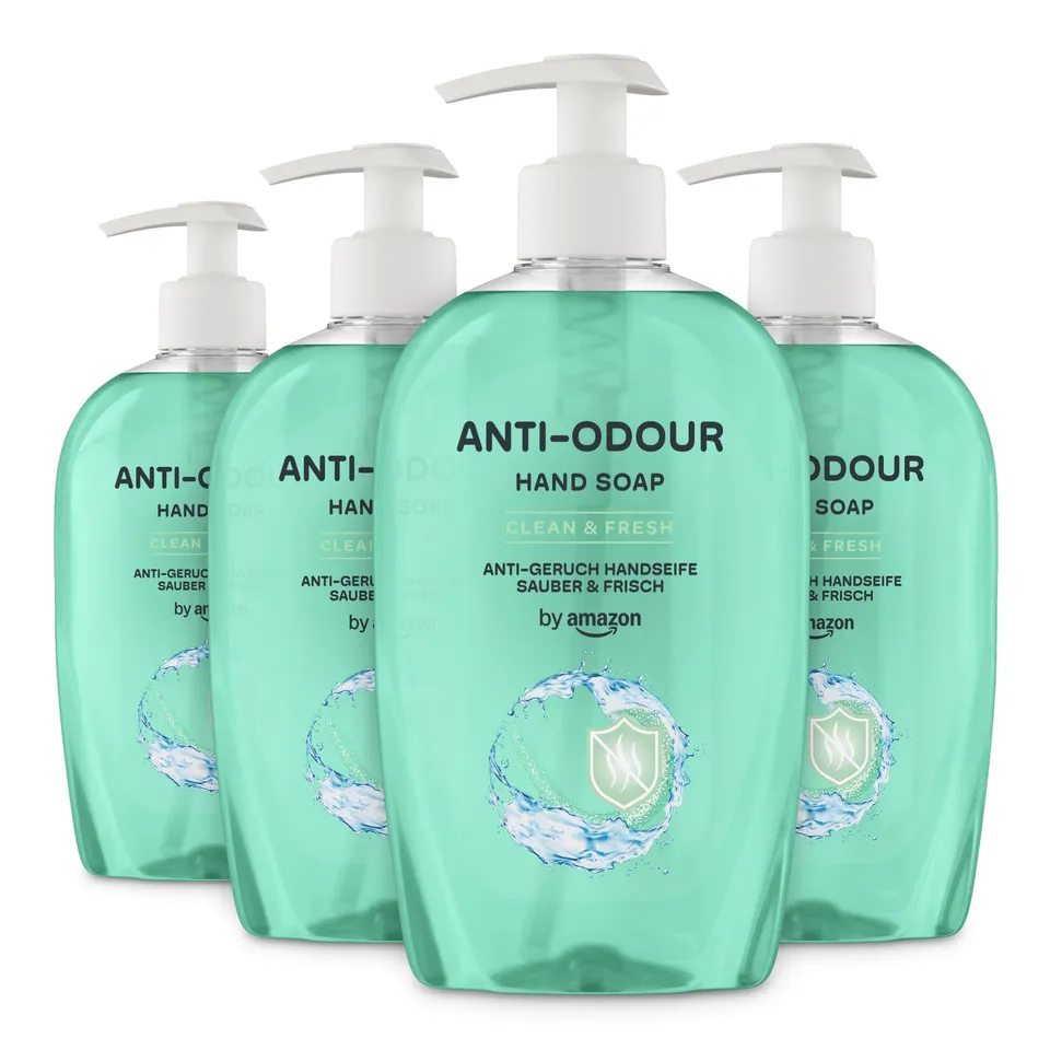 by Amazon Sapone Mani Liquido Limone e Menta 4x500 ml antiodore