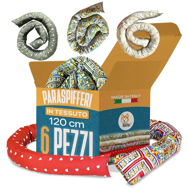 Akitaink Paraspifferi Cotone 120 cm Set 6 Pezzi Multicolore