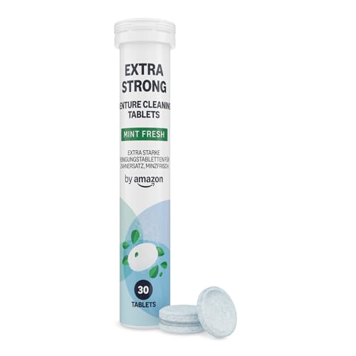 by Amazon Extra Forti Compresse Pulizia Dentiere 90 pz Menta Fresca