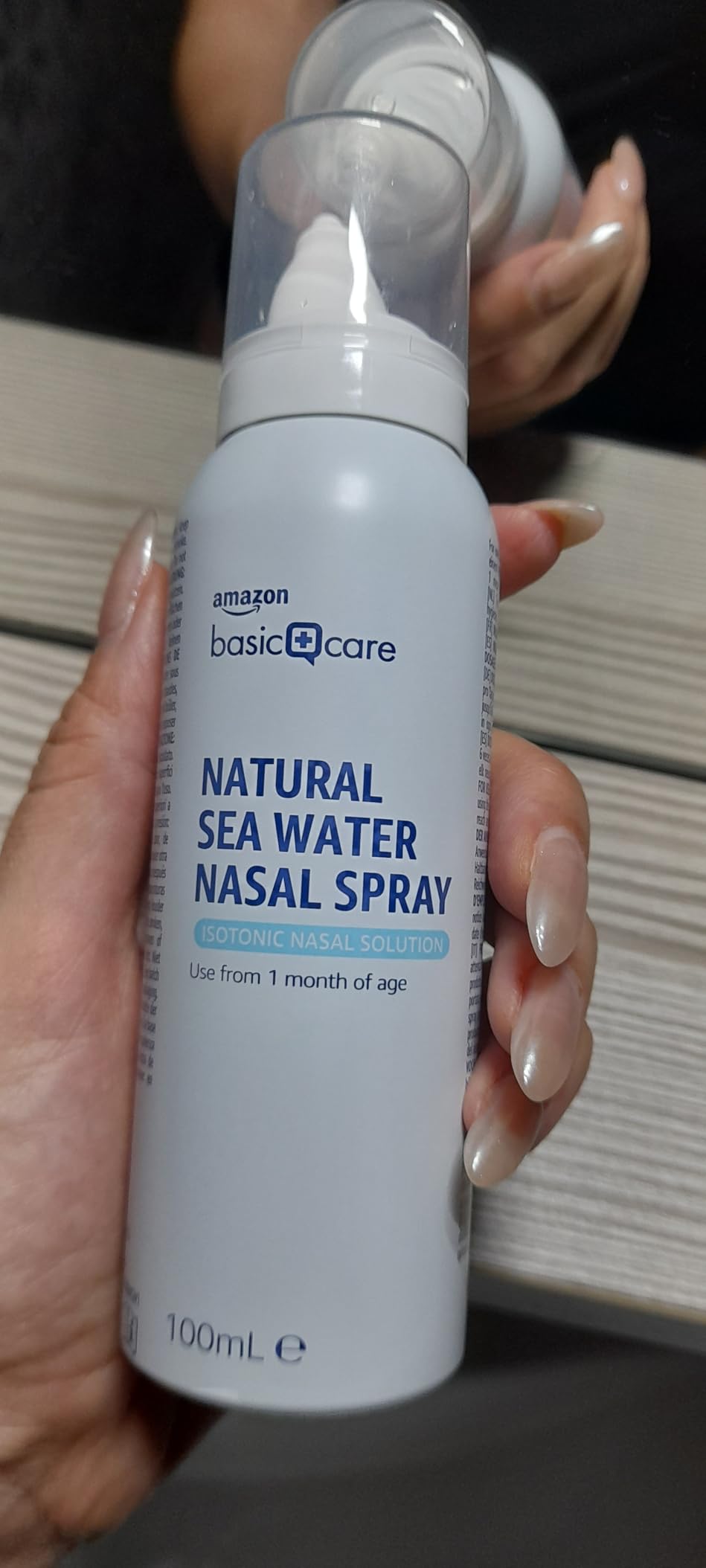 Amazon Basic Care Spray Nasale Acqua di Mare 100 ml Isotonico