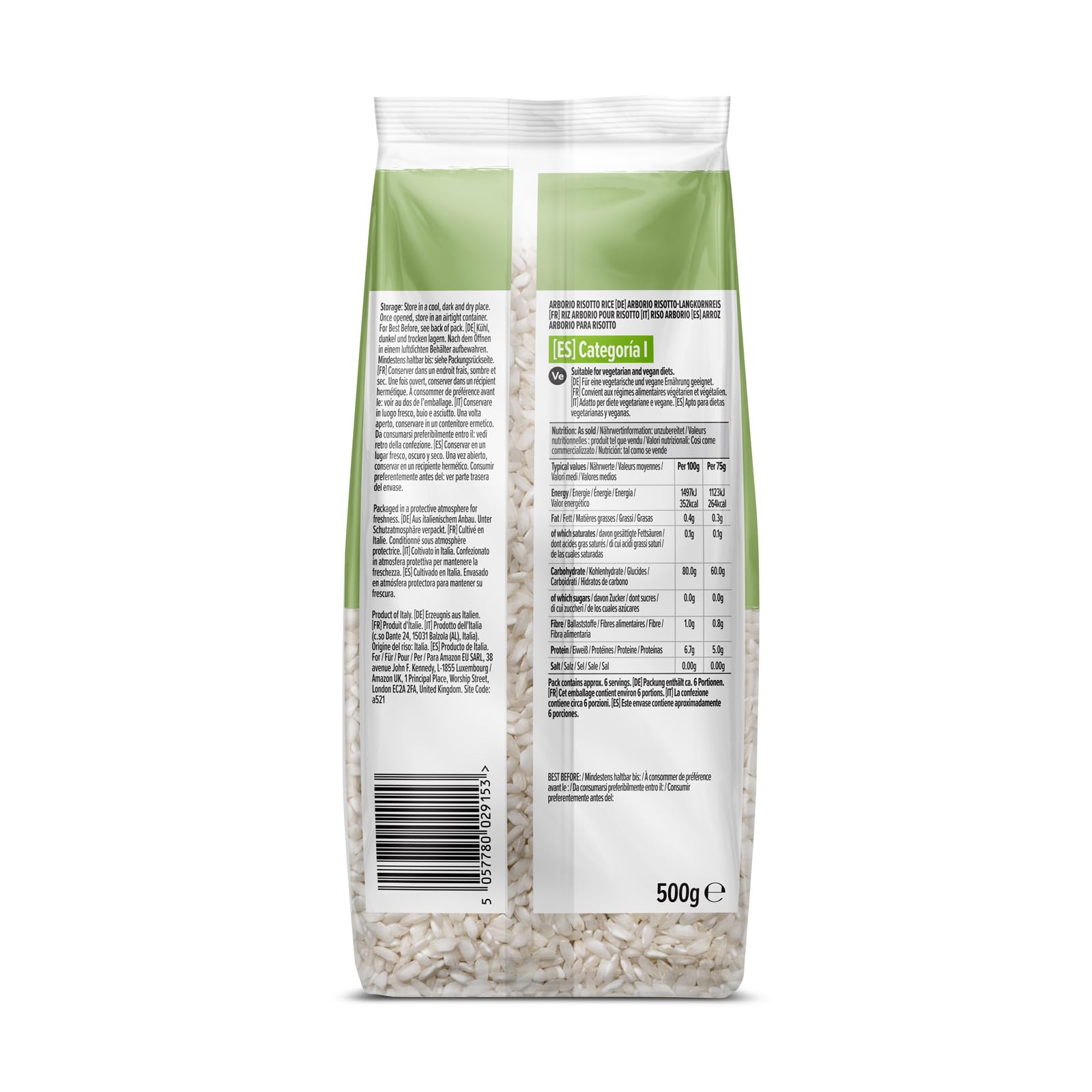 by Amazon Riso Arborio per Risotto 500 g Cremoso