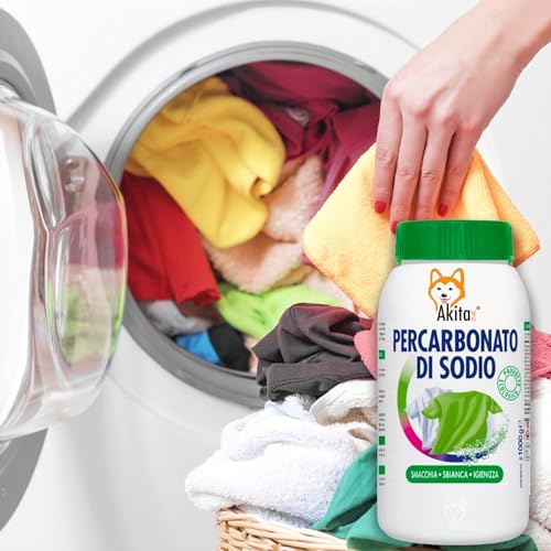 Akitaink percarbonato di sodio bucato 2 kg sbiancante ecologico