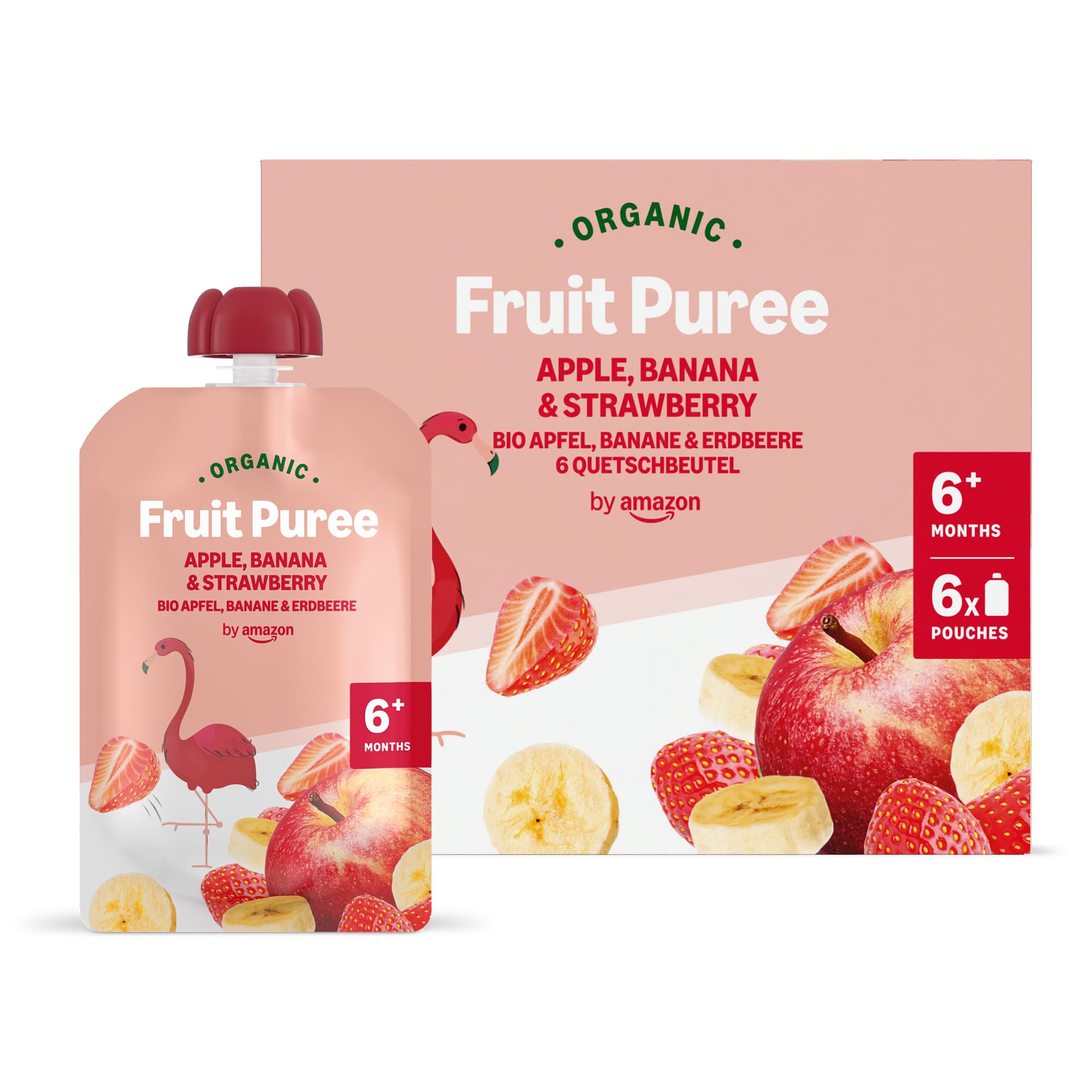 by Amazon purea mela banana fragola bio 6x90g bimbi