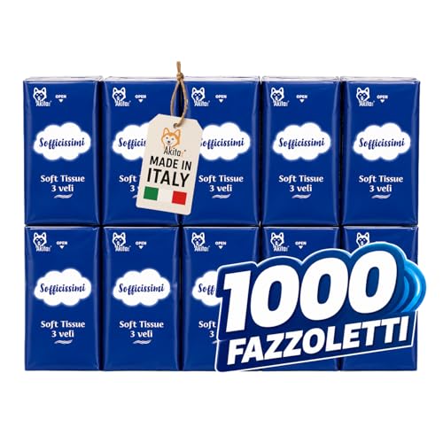 Akitaink Soft Tissue fazzoletti 3 veli scorta 1000 pezzi