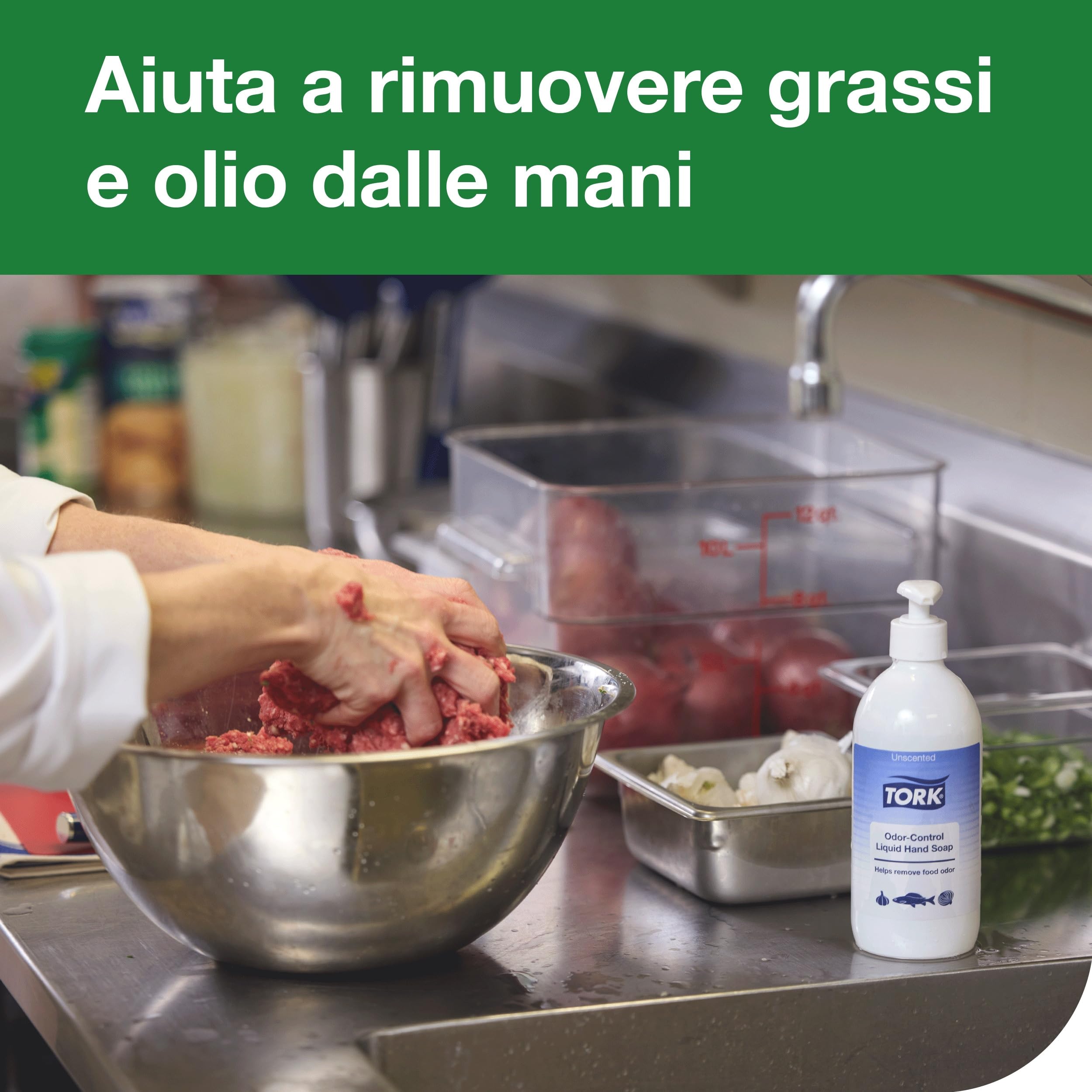 Tork 424015 sapone liquido Odor-Control 500 ml senza profumo