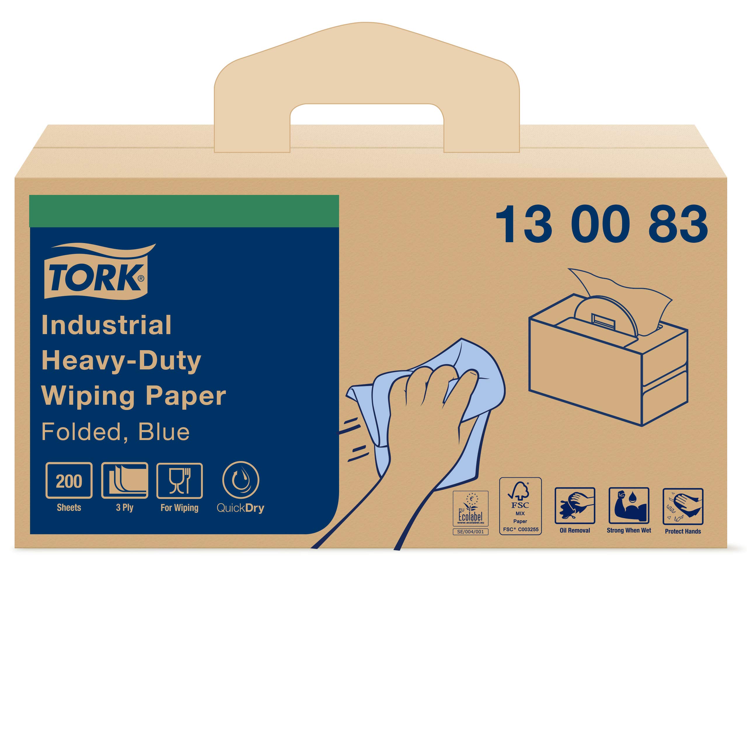 Tork QuickDry Premium 130083 panni 200 pz blu 3 veli