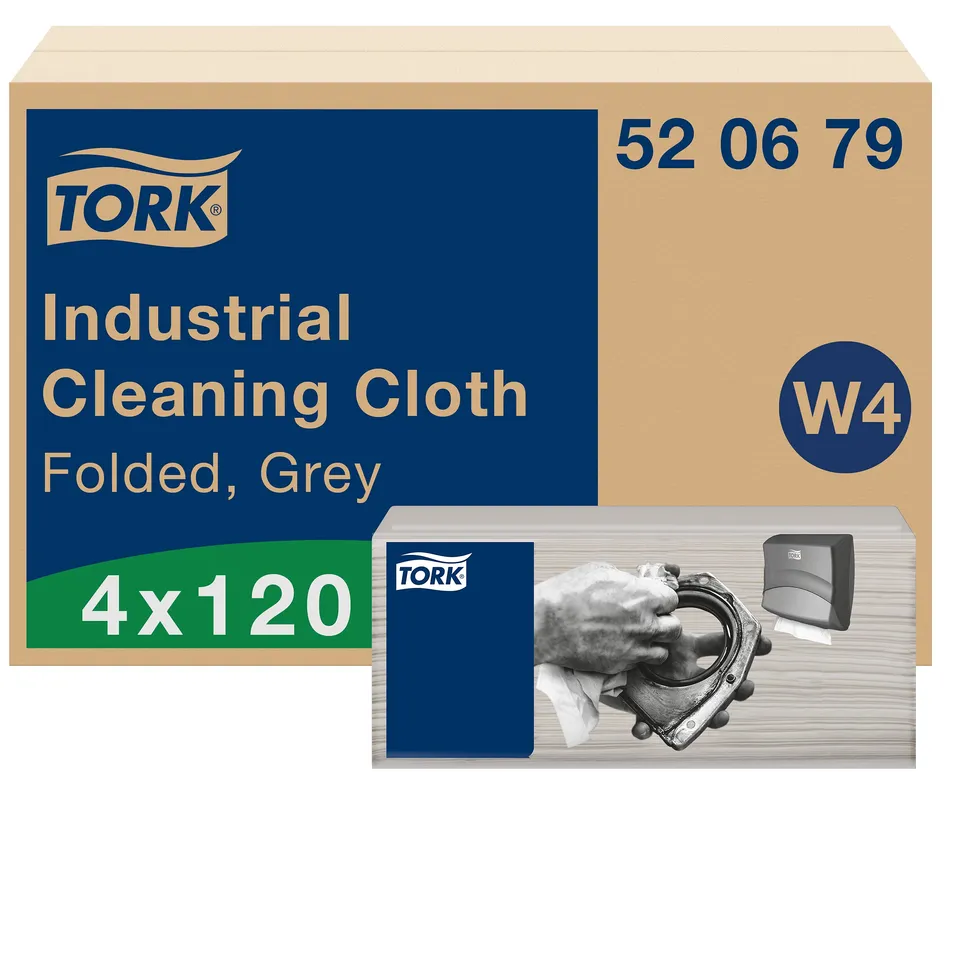 Tork W4 520679 panni pulizia grigi 4x120 fogli morbidi