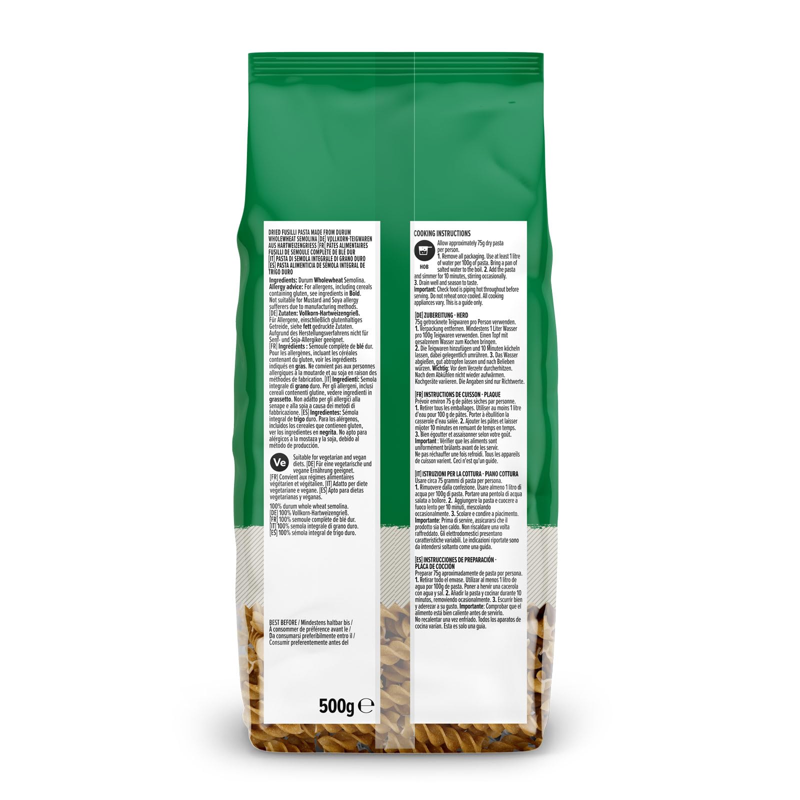 by Amazon Fusilli Integrali pasta 500 g grano duro