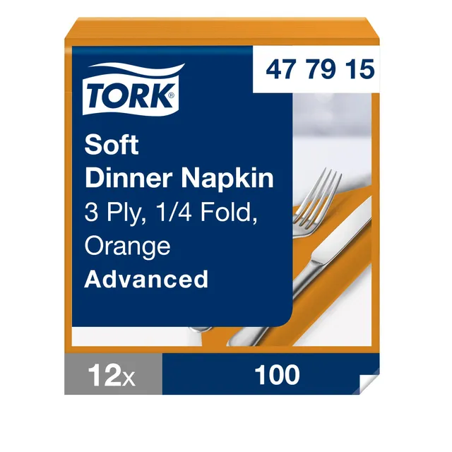 Tork Dinner Soft 477915 tovaglioli arancione 3 veli 1200 pz