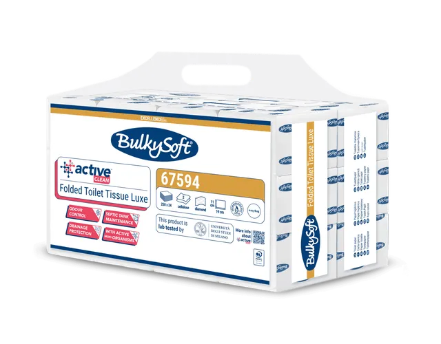 Bulkysoft Excellence Luxe Active Clean carta igienica interfogliata