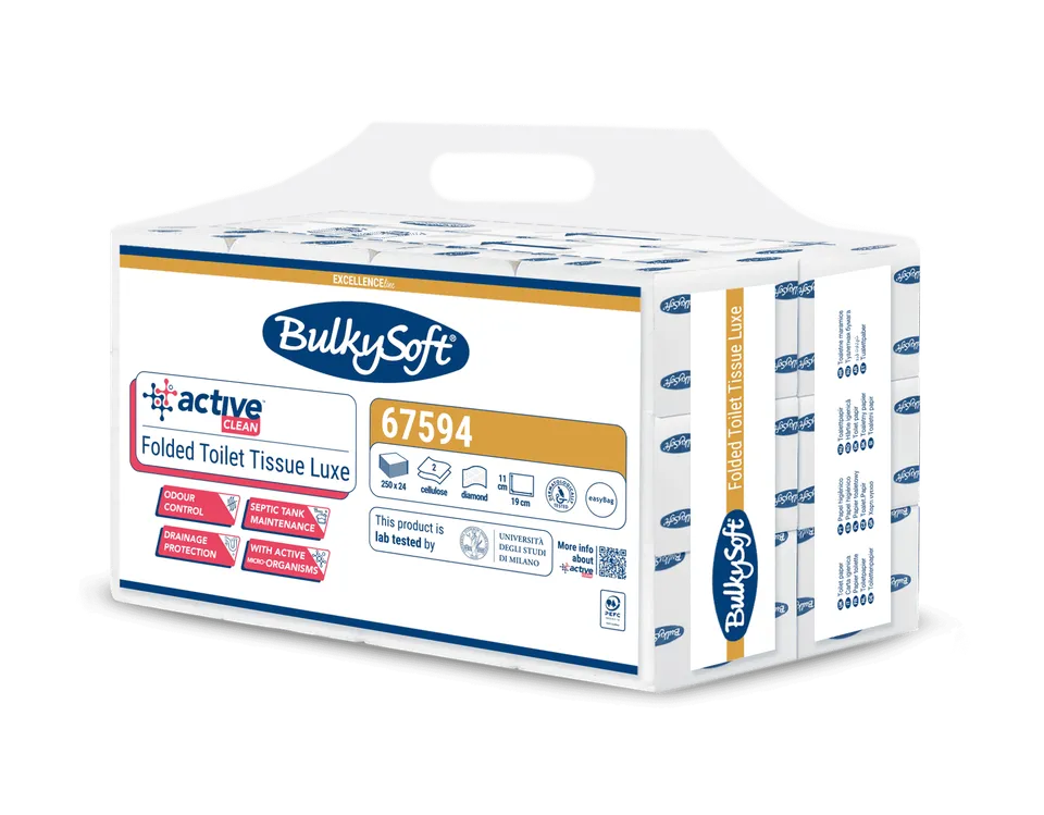 Bulkysoft Excellence Luxe Active Clean carta igienica interfogliata